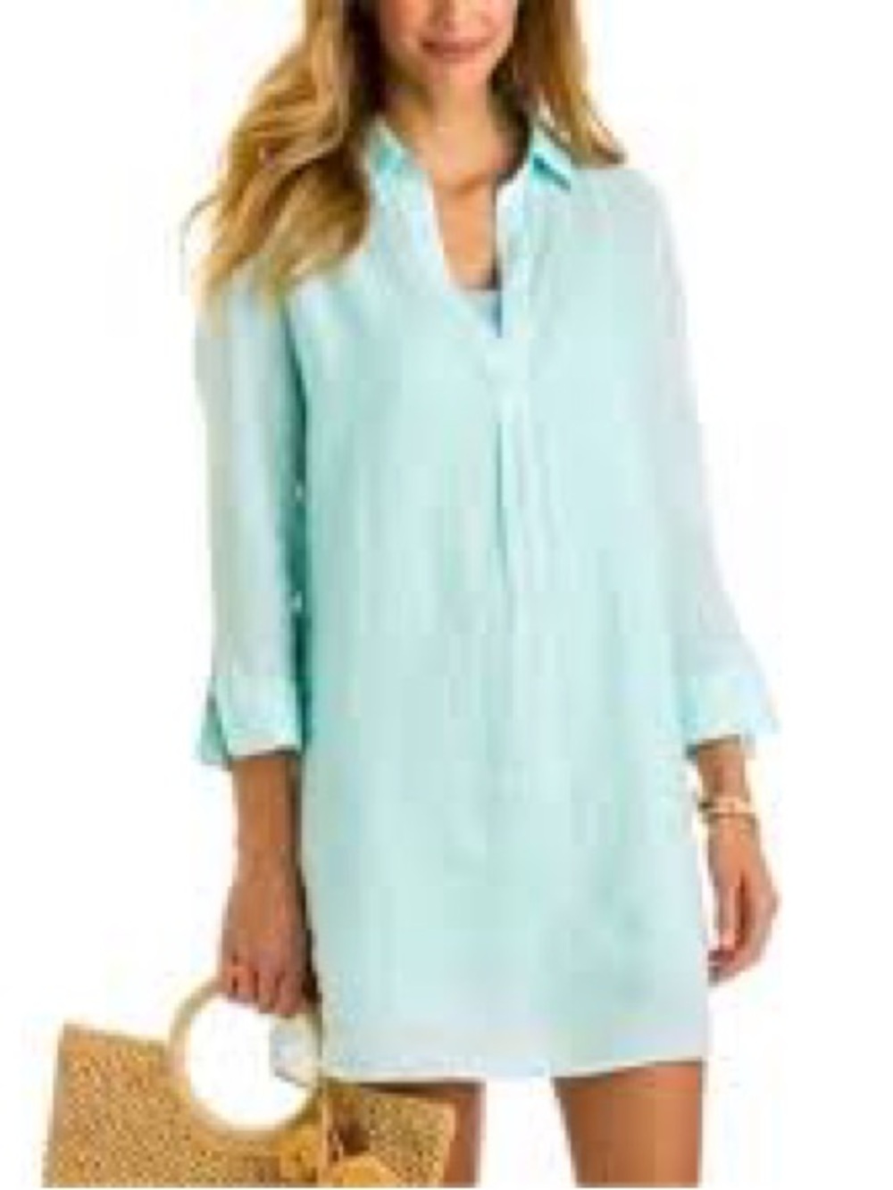 Vineyard Vines Aqua Linen Shirt, XS